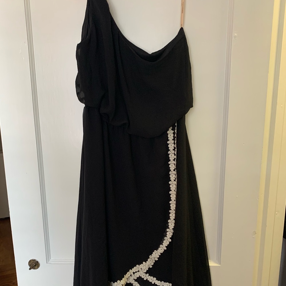Worn 2x Judith March black high low dress M